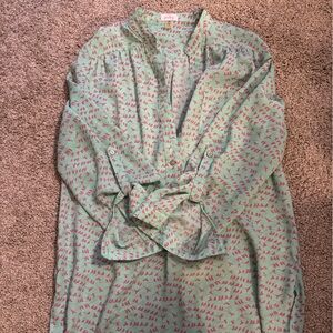 Pixley Mint Green and Pink Blouse